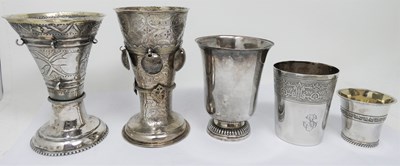 Lot 367 - TWO NORWEGIAN PROVINCIAL SILVER BEAKERS