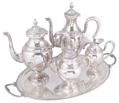 Lot 376 - AN ITALIAN FOUR-PIECE TEA AND COFFEE SET