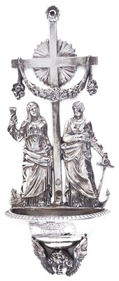 Lot 379 - AN ITALIAN SILVER HOLY WATER STOUP