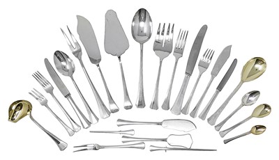 Lot 395 - A SET OF CZECHOSLOVAKIAN TABLE SILVER
