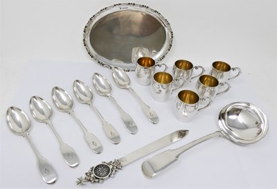Lot 397 - A SET OF SIX MALTESE SILVER TEASPOONS