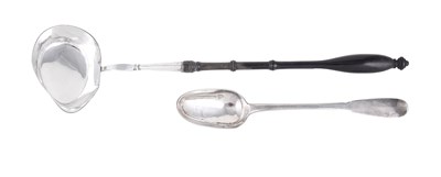 Lot 398 - A SWEDISH SILVER PUNCH LADLE