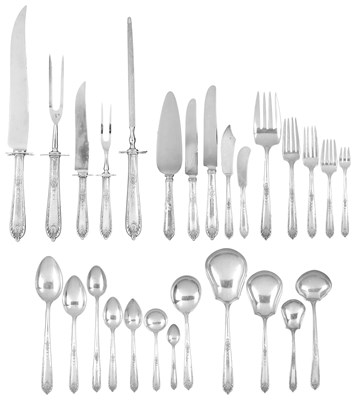 Lot 399 - A SET OF AMERICAN TABLE SILVER