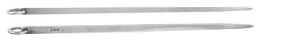 Lot 401 - A PAIR OF GEORGE III SILVER MEAT SKEWERS