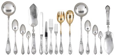 Lot 413 - A SET OF FRENCH TABLE SILVER