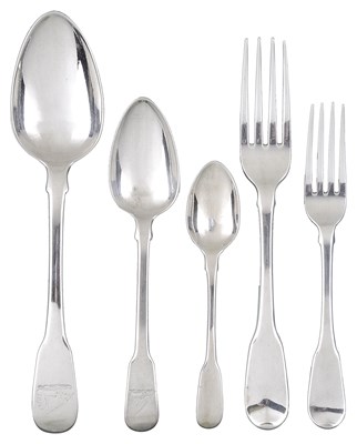 Lot 426 - A SET OF GEORGE III TABLE SILVER