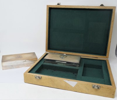 Lot 444 - A PAIR OF SILVER CIGARETTE BOXES