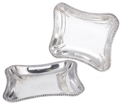 Lot 473 - A PAIR OF GEORGE III SILVER DISHES