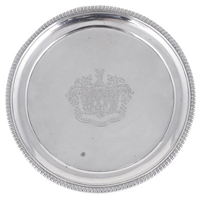 Lot 474 - A SCOTTISH GEORGE III SILVER TEAPOT STAND