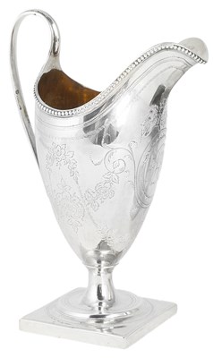 Lot 483 - A GEORGE III SILVER MILK JUG