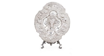 Lot 517 - A DUTCH SILVER MINIATURE TABLE