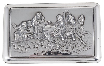 Lot 520 - A RUSSIAN SILVER CIGARETTE CASE