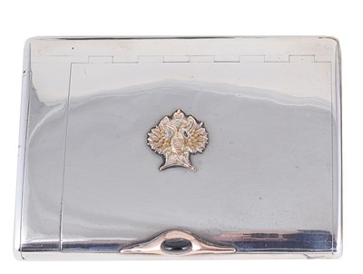 Lot 524 - A RUSSIAN SILVER COMBINED CIGARETTE AND VESTA CASE