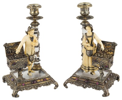 Lot 531 - ËœA PAIR OF SILVER-GILT