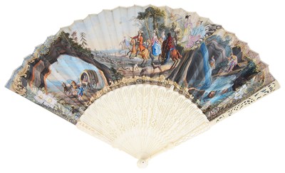 Lot 569 - ËœAN IVORY FAN