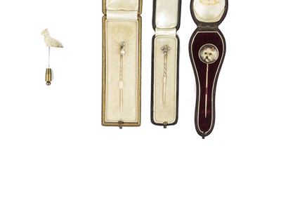 Lot 590 - COLLECTION OF THIRTEEN STICK PINS