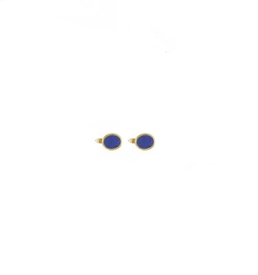 Lot 591 - FIVE PAIRS GOLD CUFFLINKS