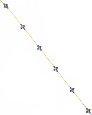 Lot 594 - SAPPHIRE LONG CHAIN