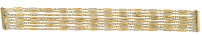 Lot 608 - BI-COLOURED CHAIN BRACELET