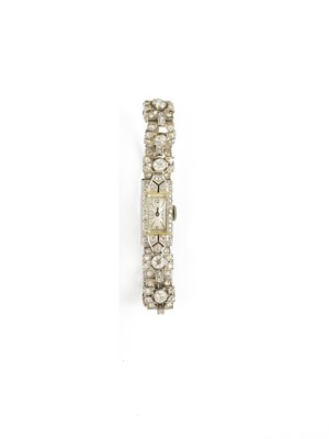 Lot 613 - LADY'S DIAMOND BRACELET WATCH