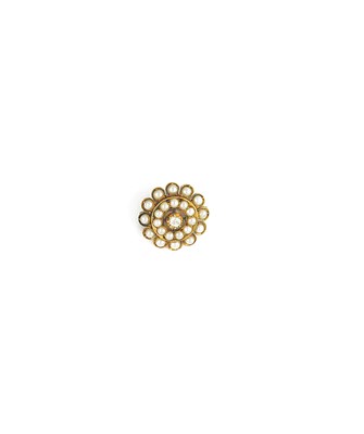 Lot 617 - CULTURED PEARL AND DIAMOND BROOCH/PENDANT