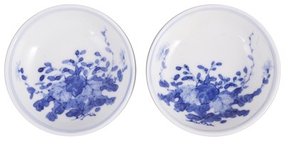 Lot 8 - A PAIR OF CHINESE BLUE AND WHITE DISHES