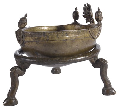 Lot 202 - A RITUAL SKULL BOWL
