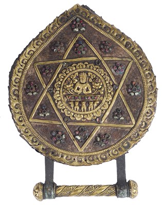 Lot 203 - A PARCEL-GILT COPPER RITUAL OBJECT