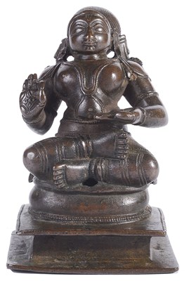 Lot 227 - RTO 28.11.18: A BRONZE FIGURE OF A TAMIL SAINT
