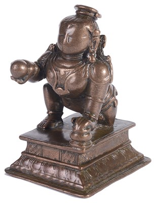 Lot 230 - A SMALL BRONZE FIGURE OF BALAKRISHNA