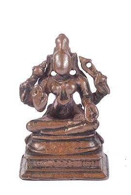 Lot 246 - A SMALL FIGURE OF A HINDU GODDESS