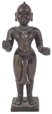 Lot 254 - A BRONZE FIGURE OF DIPALAKSHMI