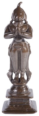 Lot 258 - A BRONZE FIGURE OF HANUMAN