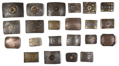 Lot 277 - TWENTY-TWO METAL BUCKLES