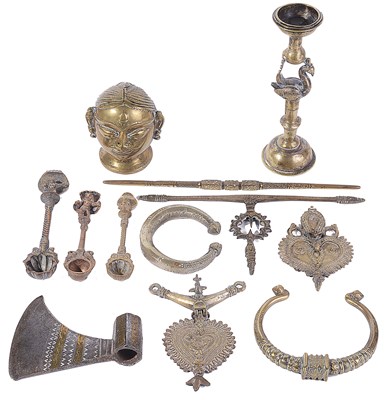 Lot 279 - A COLLECTION OF INDIAN METAL OBJECTS