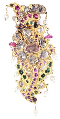 Lot 281 - â€¡A GEM-SET TURBAN ORNAMENT