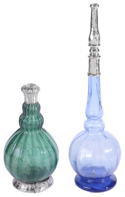 Lot 285 - TWO MUGHAL GLASS ROSEWATER SPRINKLERS
