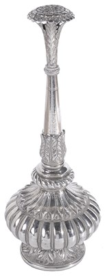 Lot 287 - A LATE MUGHAL SILVER ROSEWATER SPRINKLER