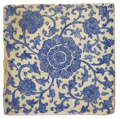 Lot 316 - â€¡AN EARLY OTTOMAN TILE