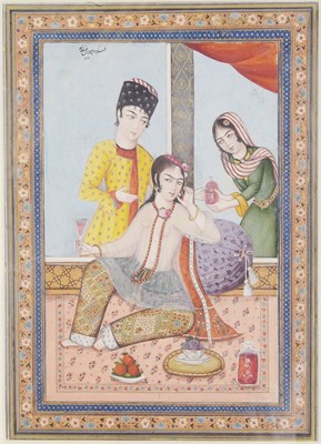 Lot 354 - â€¡A LADY DRINKING WINE