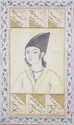Lot 355 - â€¡A QAJAR PORTRAIT