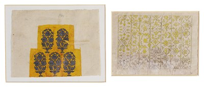 Lot 374 - TWO PAINTINGS OF DESIGNS FOR TEXTILES