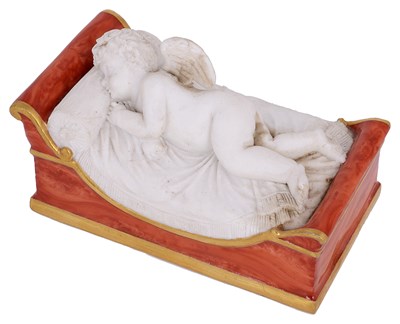 Lot 394 - A PARIS GROUP OF A SLEEPNG PUTTO