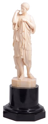 Lot 427 - ~A FRENCH IVORY FIGURE AFTER THE ANTIQUE