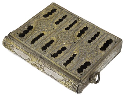 Lot 452 - AN OTTOMAN PARCEL-GILT SILVER CASE