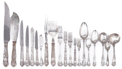 Lot 491 - A CANTEEN OF TABLE SILVER