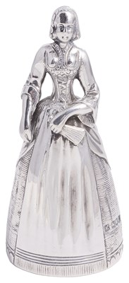 Lot 507 - AN EDWARDIAN SILVER FIGURAL TABLE BELL