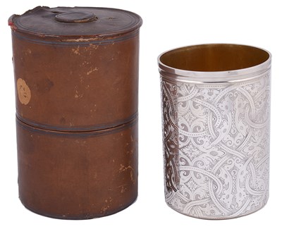 Lot 531 - A VICTORIAN SILVER BEAKER