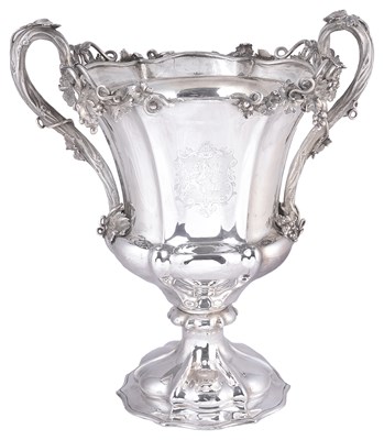 Lot 544 - A VICTORIAN SILVER WINE COOLER