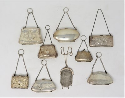Lot 582 - EIGHT SILVER PURSES